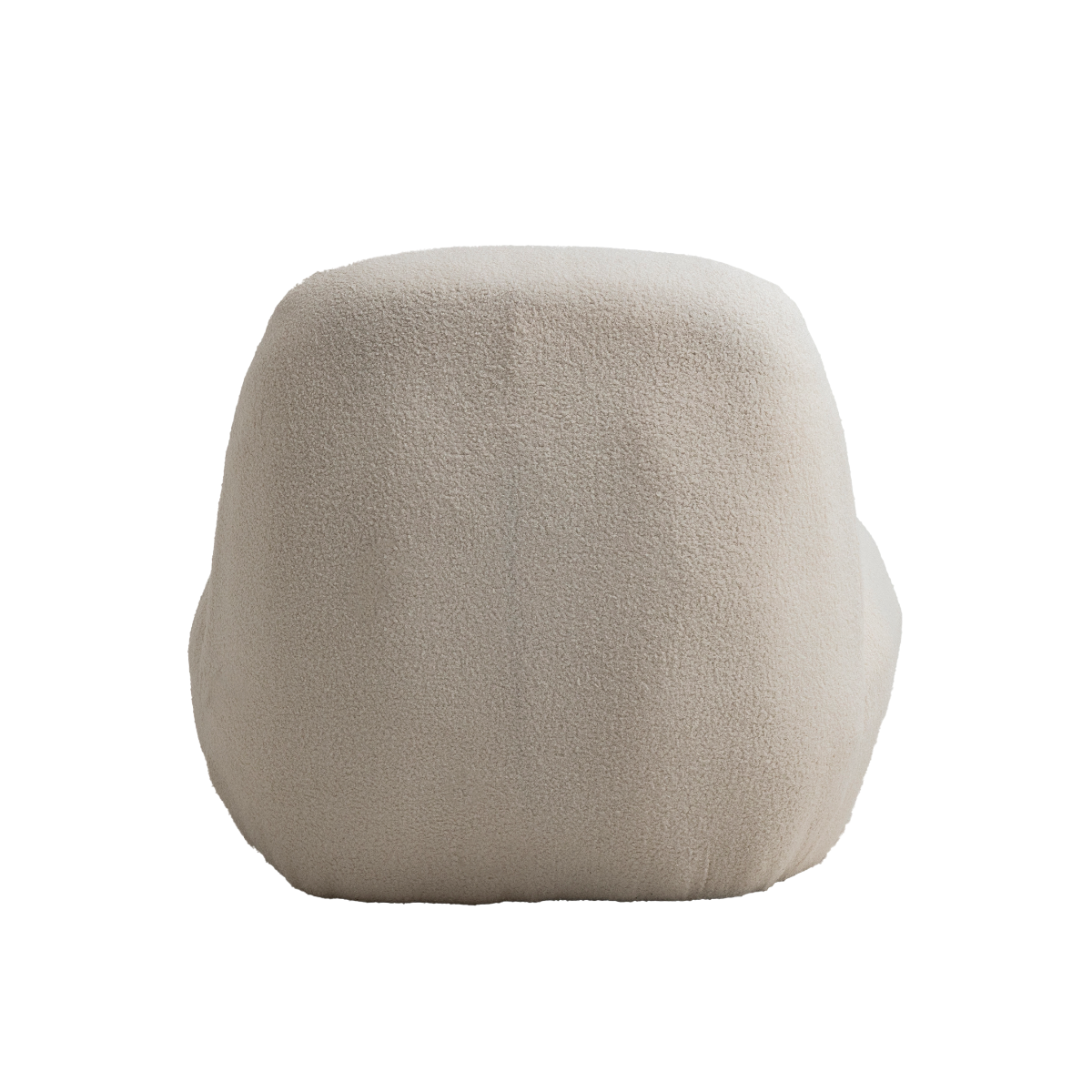 Fauteuil confort en tissu bouclette blanc Soléa