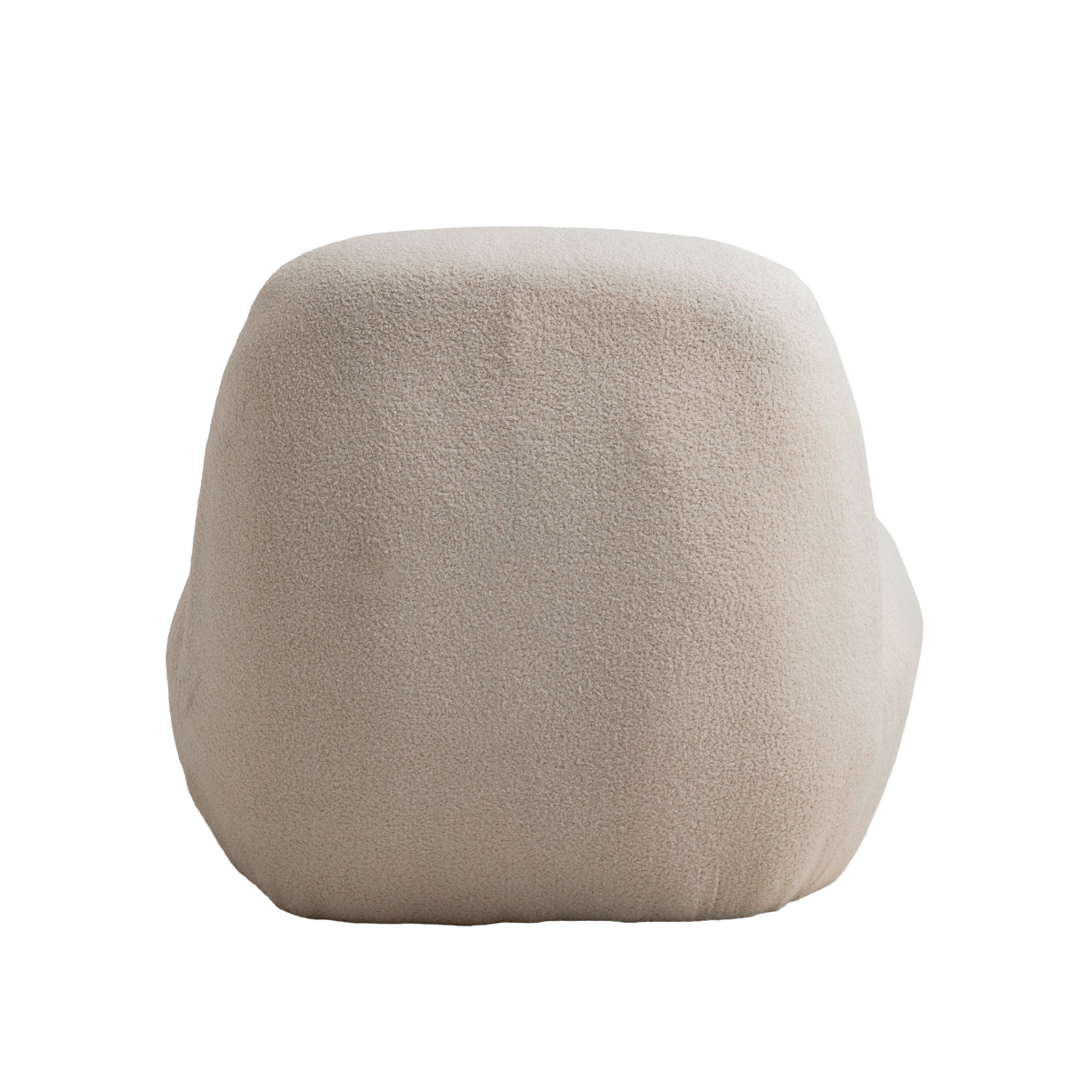 Fauteuil confort en tissu bouclette blanc Soléa