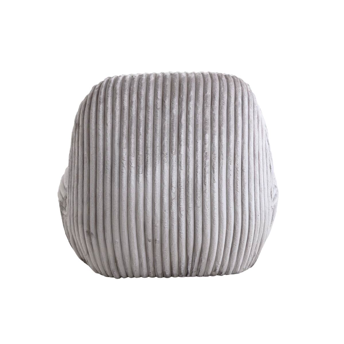 Fauteuil confort en velours côtelé gris Johanna